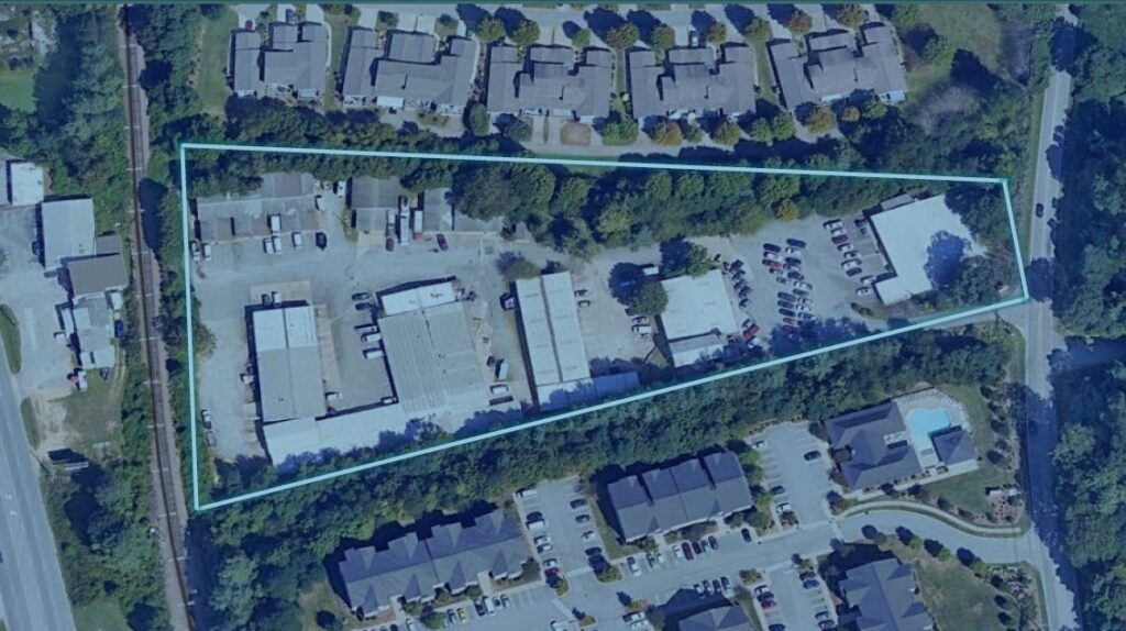 asheville business park aerial view